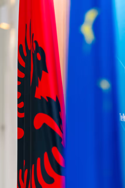 Roberta METSOLA, EP President meets with Niko PELESHI, Speaker of the Parliament of Albania