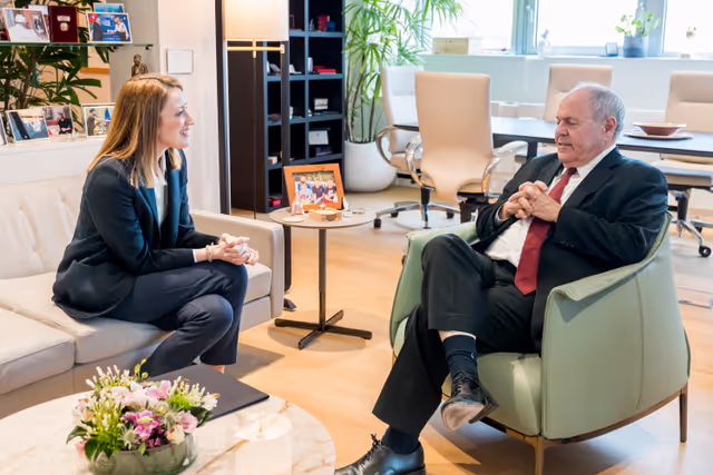 Foto 4: Roberta METSOLA, EP President meets with Dani DAYAN, Chairman of Yad Vashem
