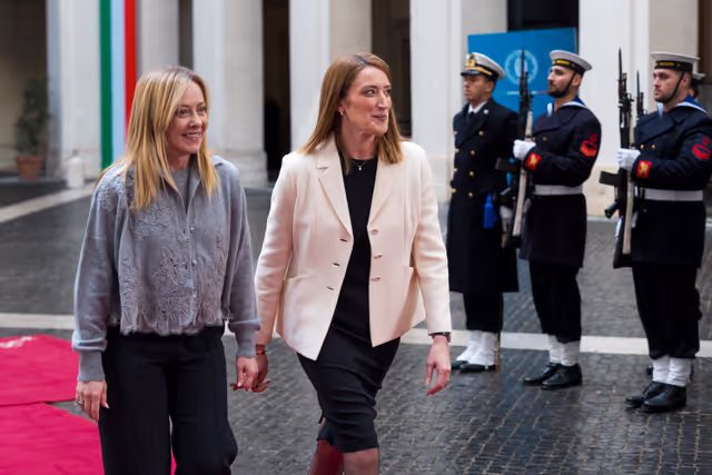 Official visit by Roberta METSOLA, EP President to Rome (Italy) -  Meeting with Giorgia MELONI, Italian Prime Minister