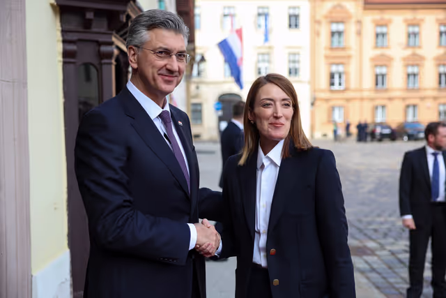 Roberta METSOLA, EP President meets with Andrej PLENKOVIĆ, Croatian Prime Minister