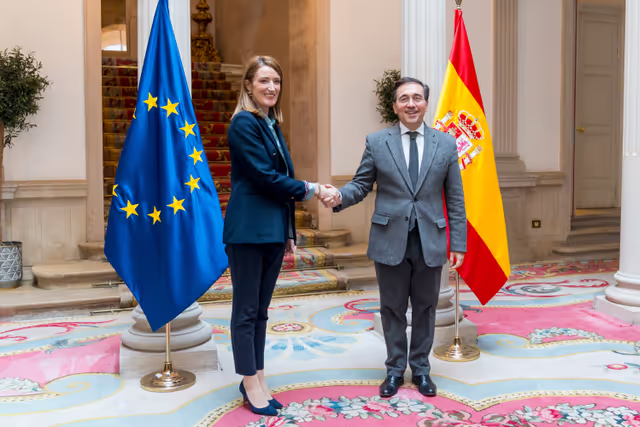 Official visit by Roberta METSOLA, EP President, to Madrid (Spain) - Meeting with José Manuel Albares BUENO, Minister of Foreign Affairs of Spain