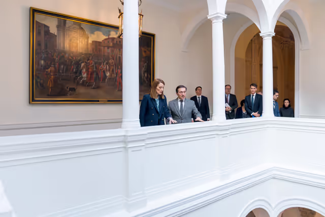 Official visit by Roberta METSOLA, EP President, to Madrid (Spain) - Meeting with José Manuel Albares BUENO, Minister of Foreign Affairs of Spain