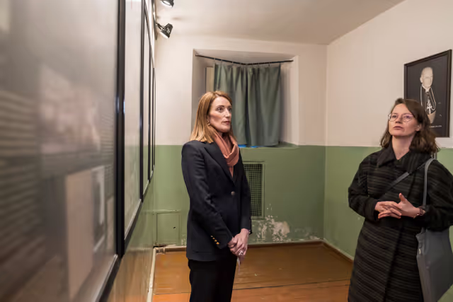 Official visit of Roberta METSOLA, EP President, to Vilnius (Lithuania) - Visit to the Museum of Occupations and Freedom Fighters