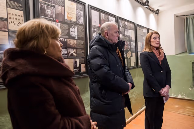 Official visit of Roberta METSOLA, EP President, to Vilnius (Lithuania) - Visit to the Museum of Occupations and Freedom Fighters