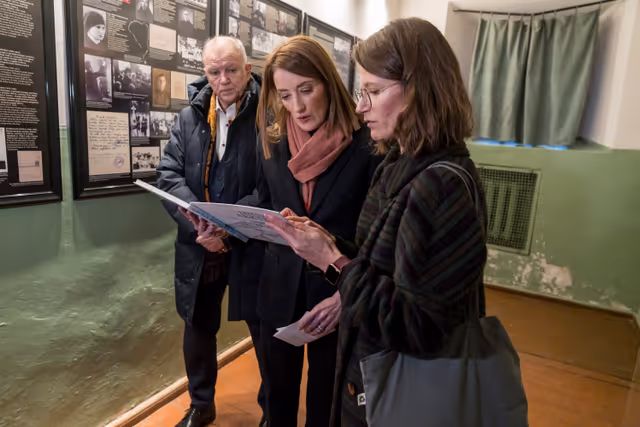 Official visit of Roberta METSOLA, EP President, to Vilnius (Lithuania) - Visit to the Museum of Occupations and Freedom Fighters