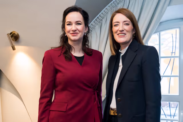 Official visit of Roberta METSOLA, EP President, to Vilnius (Lithuania) - Meeting with Inga RUGINIENE, Lithuanian Prime Minister