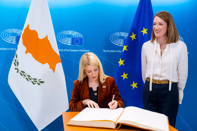 Roberta METSOLA, EP President meets with Annita DEMETRIOU, President of Cyprus Parliament