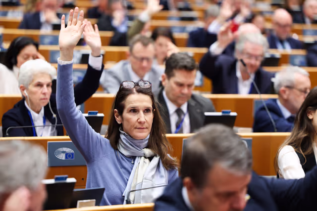 Photo 17: EP Extraordinary Plenary Session - Four years of Russia's war of aggression against Ukraine and European contributions to a just peace and sustained security for Ukraine - Voting session
