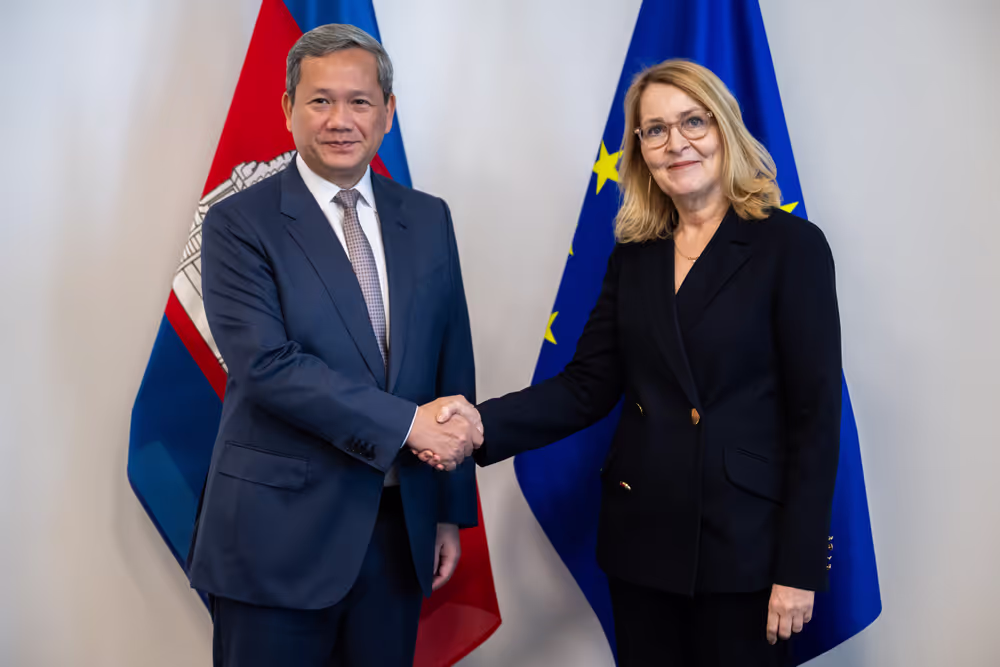 Christel SCHALDEMOSE meets with HUN Manet, Prime Minister of Cambodia