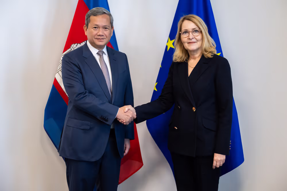 Christel SCHALDEMOSE meets with HUN Manet, Prime Minister of Cambodia