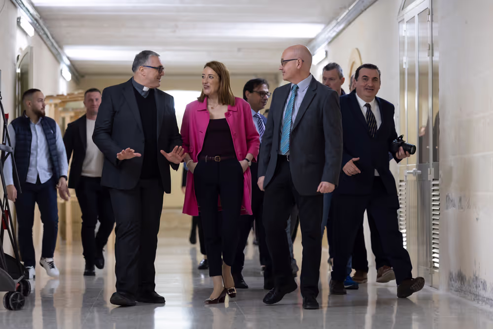 Roberta METSOLA, EP President visit to Malta - Meets students at St Aloysius College