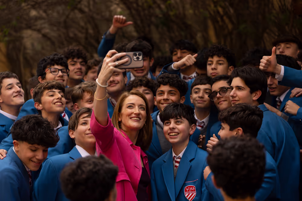 Roberta METSOLA, EP President visit to Malta - Meets students at St Aloysius College