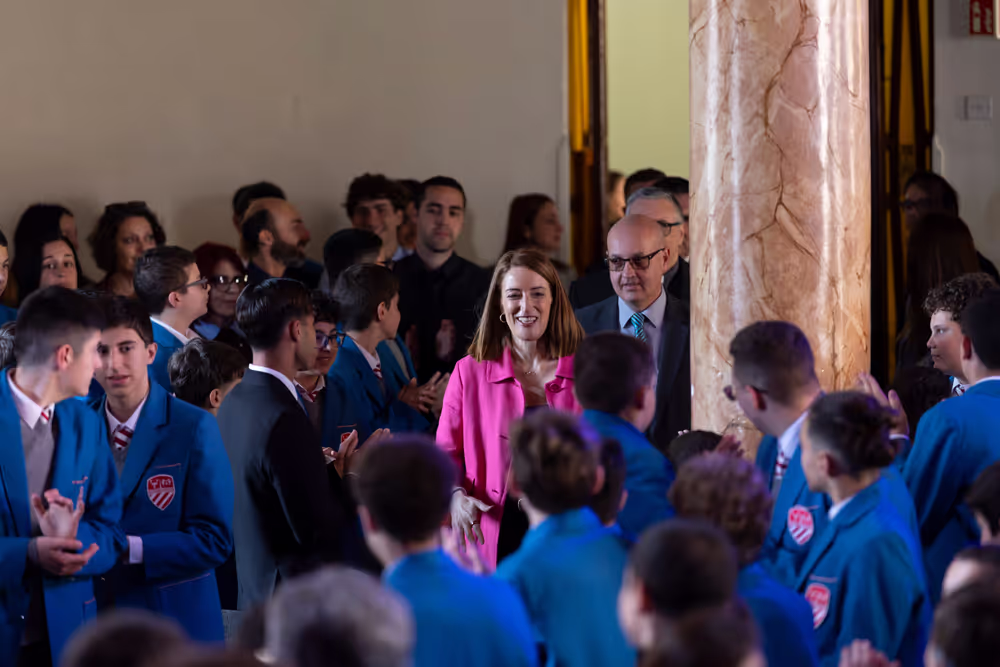 Roberta METSOLA, EP President visit to Malta - Meets students at St Aloysius College