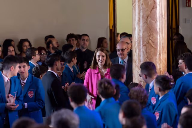 Roberta METSOLA, EP President visit to Malta - Meets students at St Aloysius College