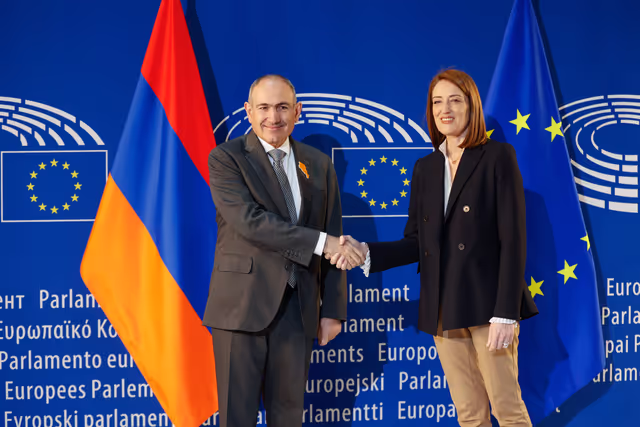 Roberta METSOLA, EP President meets with Nikol PASHINYAN, Armenian Prime Minister