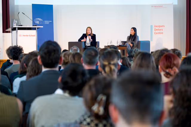 Official visit by Roberta METSOLA, EP President to Berlin (Germany) - Townhall Discussion with Students