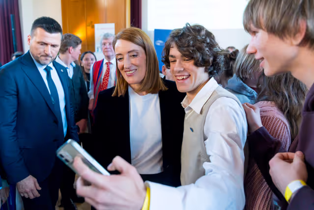 Official visit by Roberta METSOLA, EP President to Berlin (Germany) - Townhall Discussion with Students