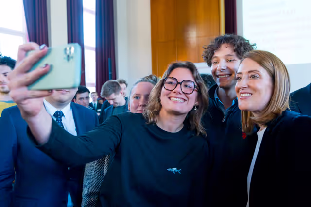 Official visit by Roberta METSOLA, EP President to Berlin (Germany) - Townhall Discussion with Students