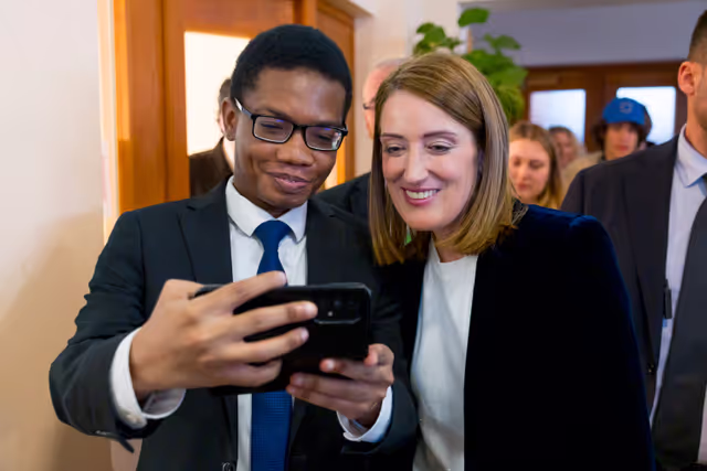 Official visit by Roberta METSOLA, EP President to Berlin (Germany) - Townhall Discussion with Students