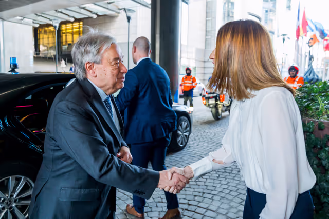 Roberta METSOLA, EP President meets with António GUTERRES, Secretary General of the United Nation