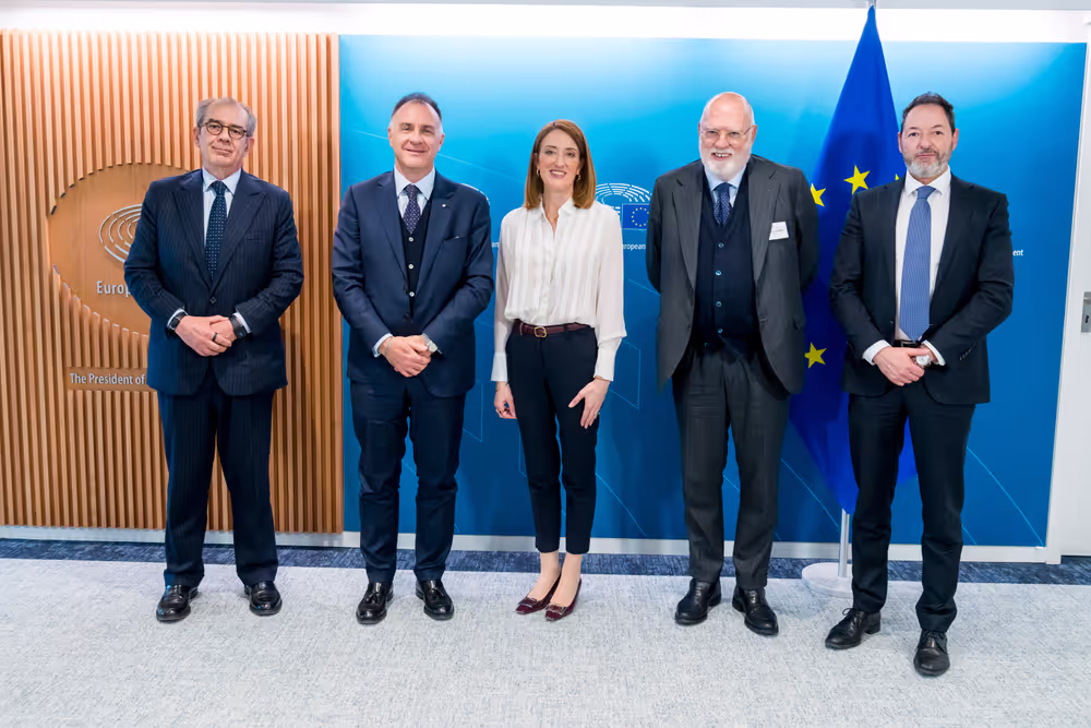 Roberta METSOLA, EP President meets with Emanuele ORSIN, President of Confindustria