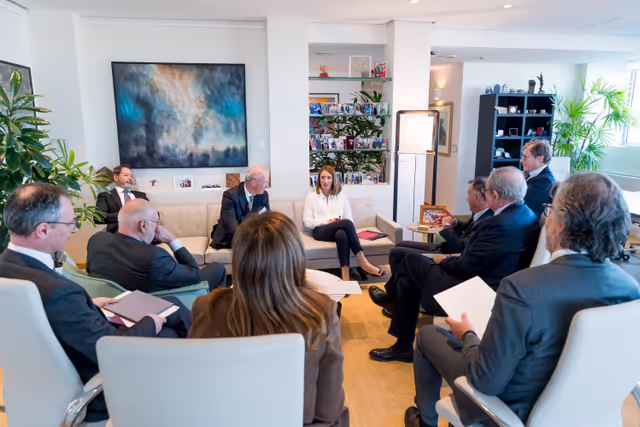 Roberta METSOLA, EP President meets with Emanuele ORSIN, President of Confindustria