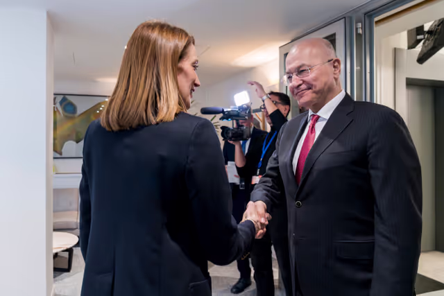 Roberta METSOLA, EP President meets with Barham SALIH, UN High commissioner for Refugees