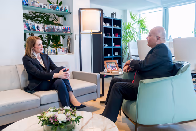 Roberta METSOLA, EP President meets with Barham SALIH, UN High commissioner for Refugees