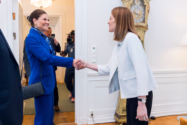 Valokuva 6: Official visit by Roberta METSOLA, EP President to Stockholm (Sweden) - Meeting with HRH  Victoria, the Crown Princess of the Kingdom of Sweden