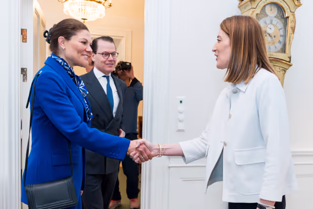 Valokuva 5: Official visit by Roberta METSOLA, EP President to Stockholm (Sweden) - Meeting with HRH  Victoria, the Crown Princess of the Kingdom of Sweden