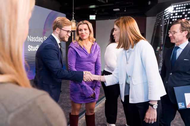 Valokuva 10: Official visit by Roberta METSOLA, EP President to Stockholm (Sweden) - Meeting with Swedish Financial Influencers & Savings Advocates together with Ulf KRISTERSSON, Swedish Prime Minister