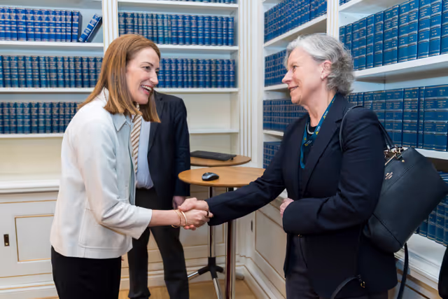 Valokuva 8: Official visit by Roberta METSOLA, EP President to Stockholm (Sweden) - Meeting with Andreas NORLÉN, Speaker of the Riksdag and with MPs from the Committee on the Constitution, the Committee on Foreign Affairs and Committee on EU Affairs