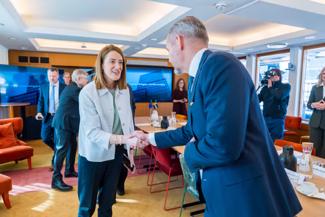 Valokuva 16: Official visit by Roberta METSOLA, EP President to Stockholm (Sweden) - Meeting with Business Leaders