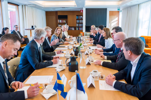 Valokuva 5: Official visit by Roberta METSOLA, EP President to Stockholm (Sweden) - Meeting with Business Leaders