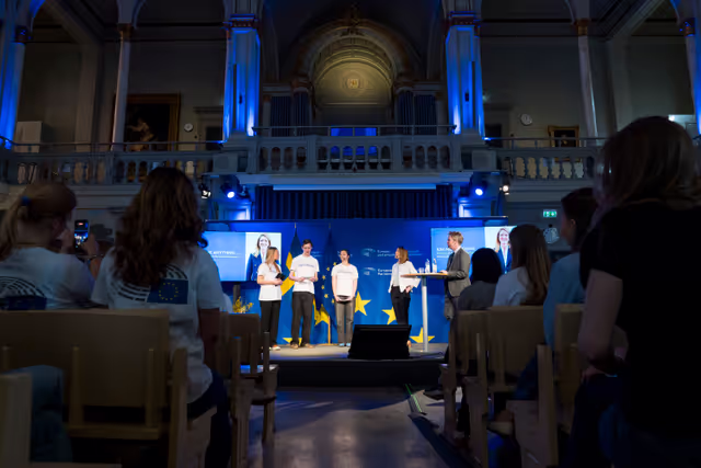 Valokuva 16: Official visit by Roberta METSOLA, EP President to Stockholm (Sweden) - Townhall Discussion with Students