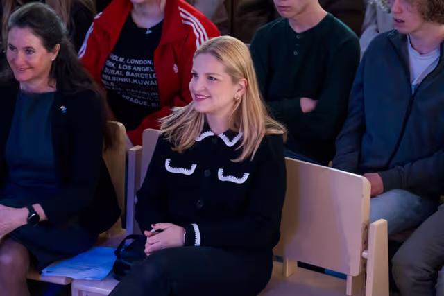 Valokuva 13: Official visit by Roberta METSOLA, EP President to Stockholm (Sweden) - Townhall Discussion with Students