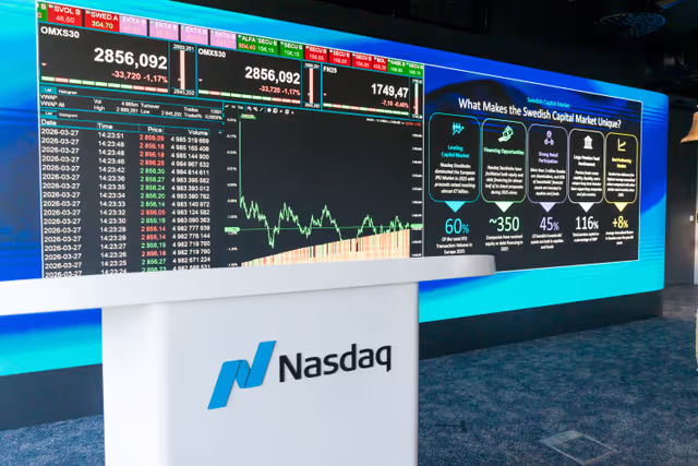 Снимка 7: Official visit by Roberta METSOLA, EP President to Stockholm (Sweden) - Visit to the NASDAQ Stock Exchange European Head Quarters with Ulf KRISTERSSON, Swedish Prime Minister