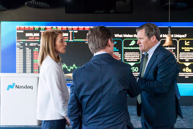 Official visit by Roberta METSOLA, EP President to Stockholm (Sweden) - Visit to the NASDAQ Stock Exchange European Head Quarters with Ulf KRISTERSSON, Swedish Prime Minister
