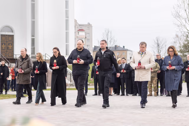 Fotografie 20: Ceremony commemorating the fourth anniversary of the liberation in Bucha (Ukraine) and Bucha Summit.