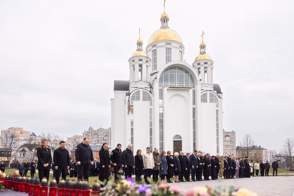 Ceremony commemorating the fourth anniversary of the liberation in Bucha (Ukraine) and Bucha Summit.