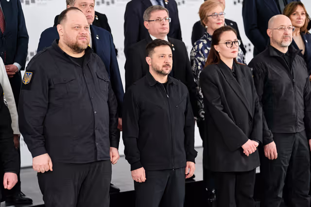 Fotografie 15: Ceremony commemorating the fourth anniversary of the liberation in Bucha (Ukraine) and Bucha Summit.