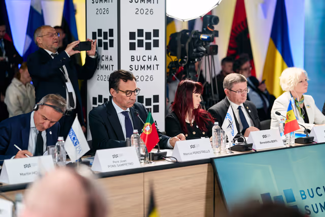 Ceremony commemorating the fourth anniversary of the liberation in Bucha (Ukraine) and Bucha Summit.