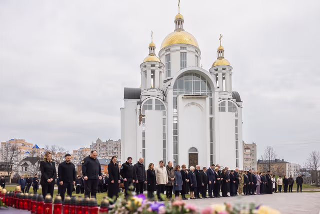 Ceremony commemorating the fourth anniversary of the liberation in Bucha (Ukraine) and Bucha Summit