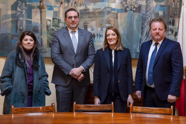 Official visit of Roberta METSOLA, President of the European Parliament, to Gozo (Malta) - Meeting with the Victoria 2031 Foundation, Samuel Azzopardi (President of the Region of Gozo), and Brian Azzopardi (Mayor of Victoria)