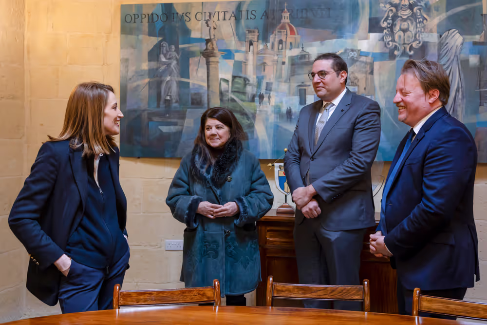 Official visit of Roberta METSOLA, President of the European Parliament, to Gozo (Malta) - Meeting with the Victoria 2031 Foundation, Samuel Azzopardi (President of the Region of Gozo), and Brian Azzopardi (Mayor of Victoria)