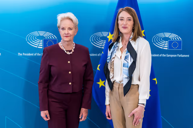 Roberta METSOLA, EP President meets with Cindy MCCAIN, UN World Food Programme Executive Director