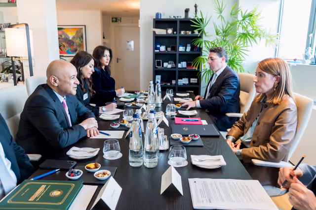 Roberta METSOLA, EP President meets with Jasem ALBUDAIWI, Secretary General of the Gulf Cooperation Council