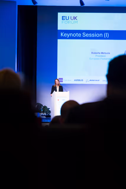 Keynote speech by Roberta METSOLA, EP President at EU/UK annual forum 2026