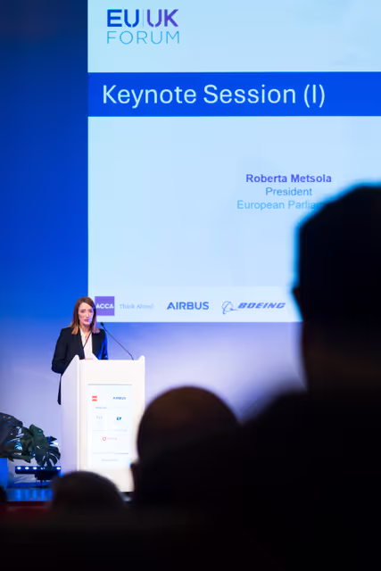 Keynote speech by Roberta METSOLA, EP President at EU/UK annual forum 2026