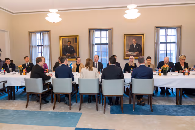 Official visit by Roberta METSOLA, EP President, to Helsinki (Finland) - Meeting with the Chairs of the Political Groups in the Finnish Parliament